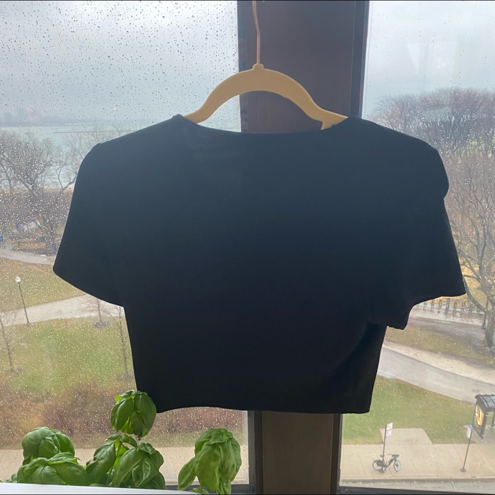 Black crop top